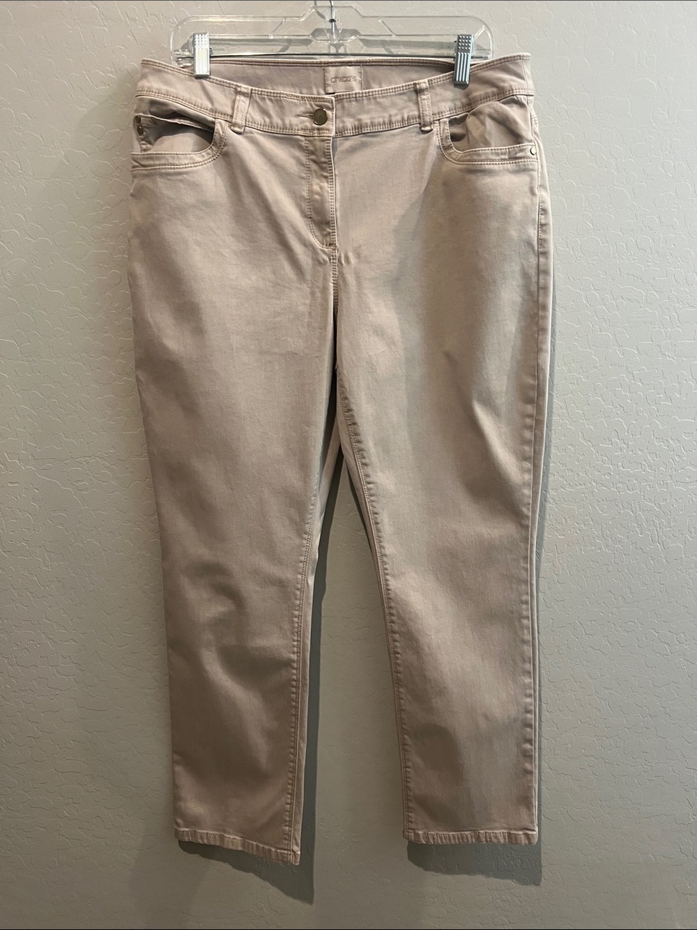Chico’s Women’s Beige Straight-Leg Jeans size 1.5 / US 10